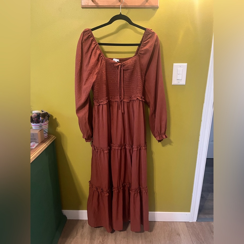 Baltic Born Plus Sized 1X Britta Maxi Dress | Cinnamon